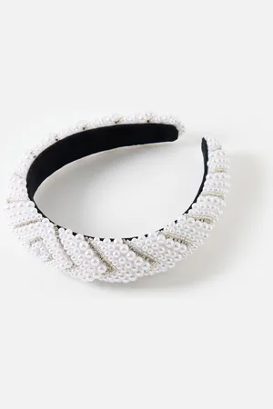 Oliver Bonas Scarlett Faux Pearl & Gem Padded Headband