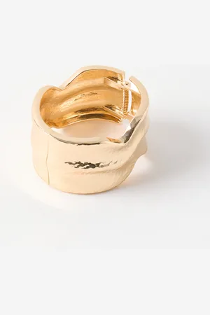 Oliver Bonas Marta Hammered Wave Tone Cuff Bangle