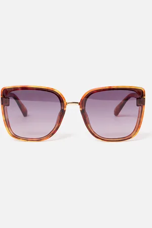 Oliver Bonas Amber Faux Tortoiseshell Cat Eye Oversized Sunglasses