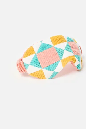 Oliver Bonas Patchwork Corduroy Eye Mask