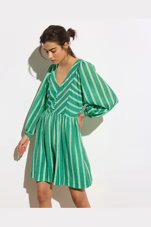Oliver Bonas Striped V-Neck Mini Dress, size 16