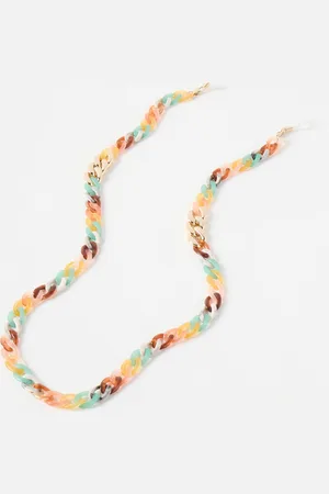 Oliver Bonas Coda Colourful Resin & Gold Links Glasses Chain