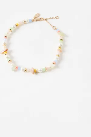 Oliver Bonas Jackson Beaded Faux Pearl Anklet