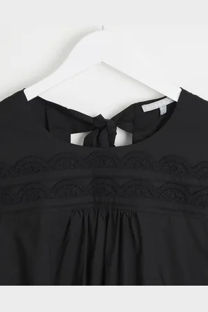 Oliver Bonas Tie Back Poplin Midi Dress, size 8