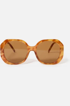 Oliver Bonas Amber Faux Tortoiseshell Oversized Sunglasses
