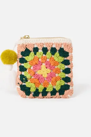 Oliver Bonas Mika Square Crochet Pouch with Zip