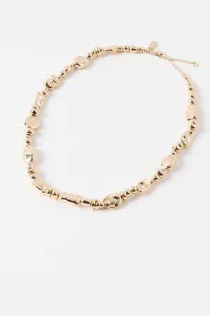 Oliver Bonas Charlie Chunky Tone Beaded Necklace