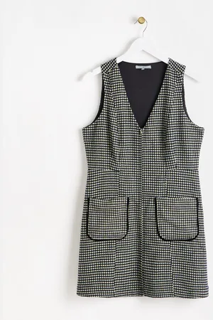 Oliver Bonas Checked Pinafore Dress, size 16