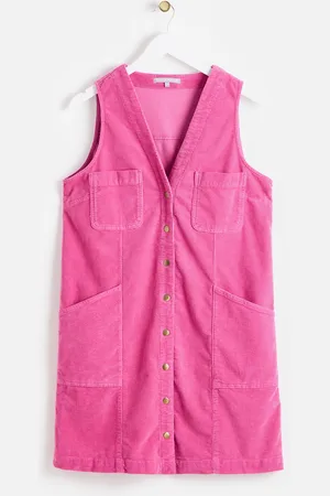 Oliver Bonas Corduroy Pinafore Mini Dress, size 14