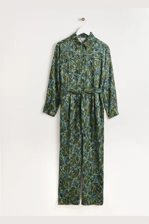 Oliver Bonas Leaf Print Jumpsuit, size 6