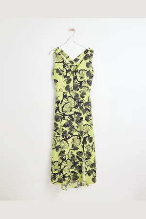 Oliver Bonas Floral Print Strappy Midi Dress, size 18
