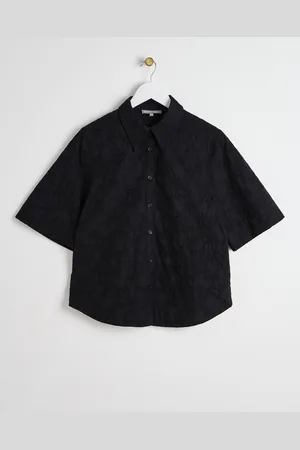 Oliver Bonas Embroidered Floral Poplin Shirt, size 6