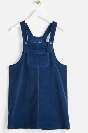Oliver Bonas Navy Corduroy Pinafore Dress, size 8