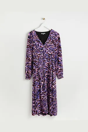 Oliver Bonas Abstract Animal Print Midi Dress, size 8
