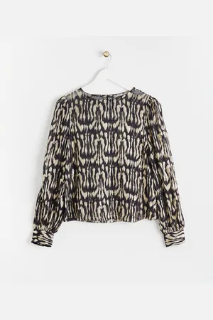 Oliver Bonas Animal Metallic Blouse, size 12