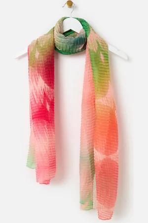 Oliver Bonas Rainbow Spot Pleated Lightweight Scarf