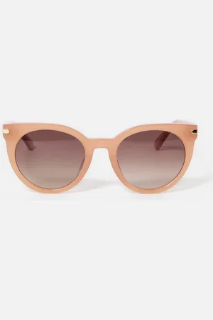 Oliver Bonas Blush Shimmer Preppy Acetate Sunglasses