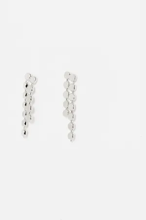 Oliver Bonas Demi Disc Plated Double Drop Earrings