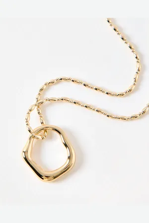 Oliver Bonas Ren Organic Loop Tone Pendant Necklace
