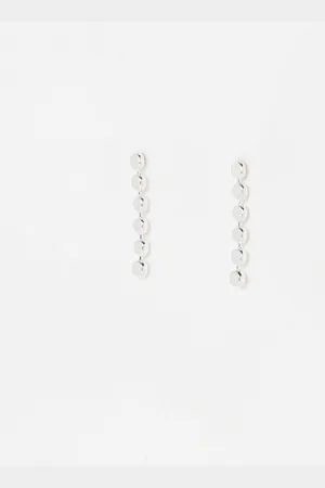 Oliver Bonas Demi Disc Detail Plated Single Drop Earrings