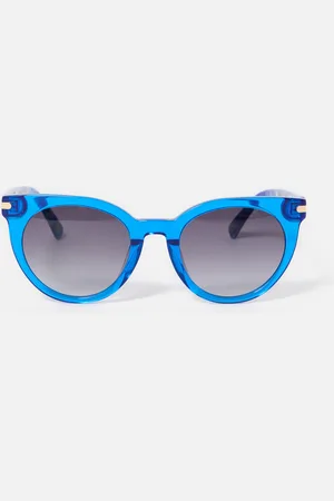 Oliver Bonas Crystal & Faux Tortoiseshell Preppy Acetate Sunglasses