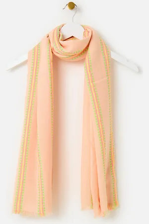 Oliver Bonas Neon Striped Jacquard Lightweight Scarf