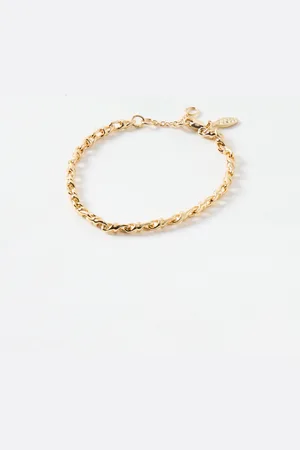 Oliver Bonas Lisa Tone Twisted Chain Bracelet