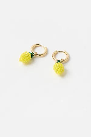 Oliver Bonas Callie Beaded Fruit Charm Drop Earrings