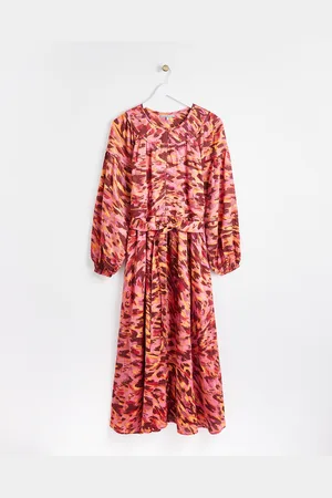 Oliver Bonas Moving Texture Print Midi Dress, size 10