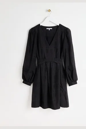 Oliver Bonas Textured V-Neck Mini Dress, size 6