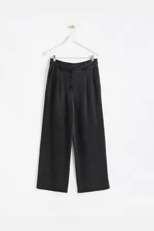Oliver Bonas Washed Denim Wide Leg Jeans, size 18