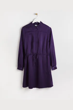 Oliver Bonas Satin Tie Waist Mini Dress, size 10
