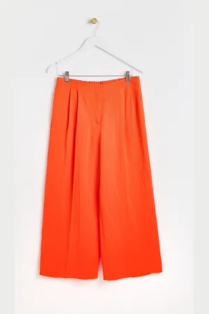 Oliver Bonas Coral Cropped Pleated Trouser, size 14