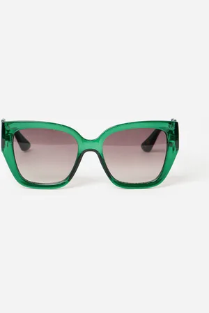 Oliver Bonas Angled Wavy Arm Square Sunglasses