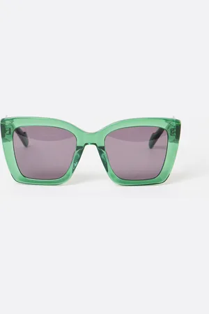 Oliver Bonas Square Cat Eye Acetate Sunglasses