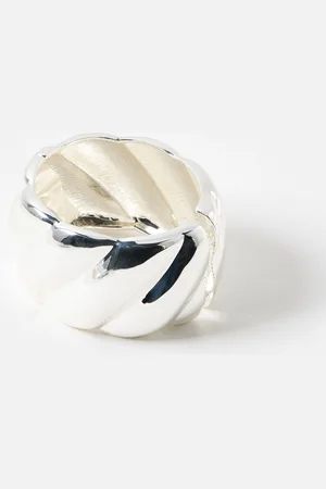 Oliver Bonas Jael Puffy Twisted Tone Bangle
