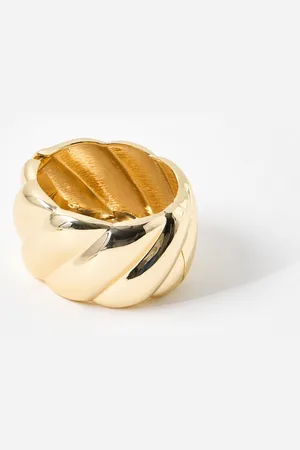 Oliver Bonas Jael Puffy Twisted Tone Bangle