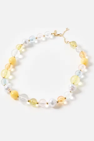 Oliver Bonas Enid Large Beaded Collar Necklace