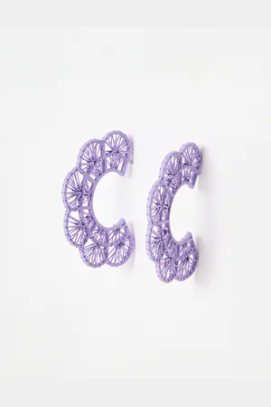 Oliver Bonas Amani Scalloped Large Hoop Earrings
