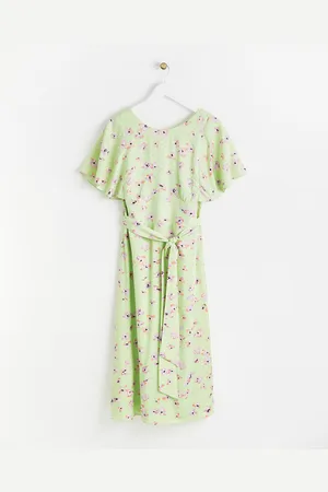Oliver Bonas Floral Jacquard Midi Dress, size 6