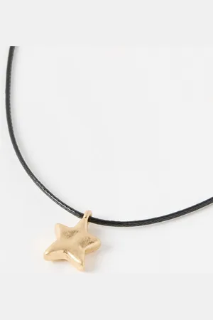 Oliver Bonas Viola Corded Tone Star Necklace