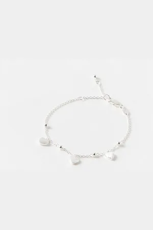 Oliver Bonas Hestia Plated Heart Charm Bracelet