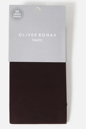 Oliver Bonas 30 Denier Chocolate Sheer Tights, size S/M