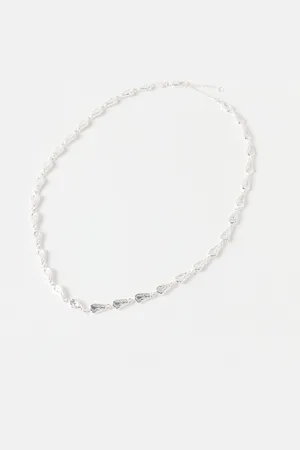 Oliver Bonas Talia Molten Shell Plated Chain Necklace