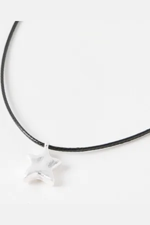 Oliver Bonas Viola Corded Tone Star Necklace