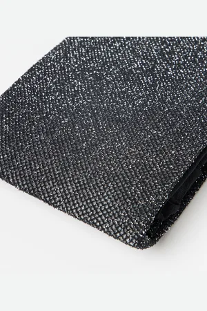 Oliver Bonas Black & Silver Shimmer Tights, size Small/Medium