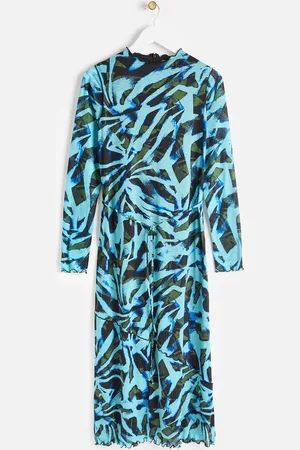 Oliver Bonas Abstract Mesh Midi Dress, size 12