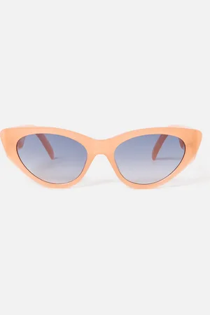 Oliver Bonas Milky Peach Cat Eye Sunglasses