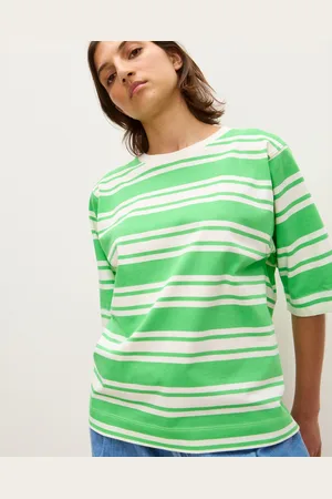 Oliver Bonas & White Striped T-Shirt, size 18