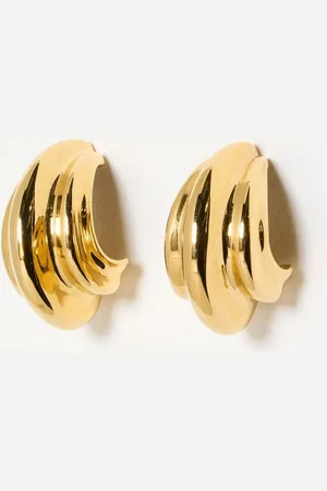 Oliver Bonas Virginia Tone Stainless Steel Waterproof Large Hoop Earrings